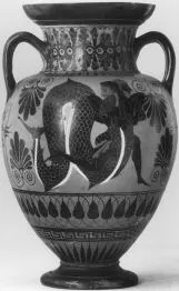 AMPHORA, NECK (ATHENIAN, BLACK-FIGURE)