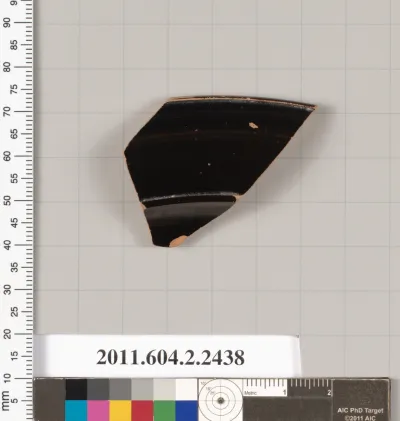 Terracotta rim fragment from a plate