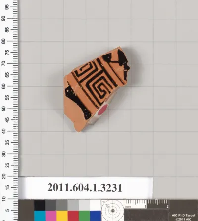 Terracotta fragment of a kylix (drinking cup)