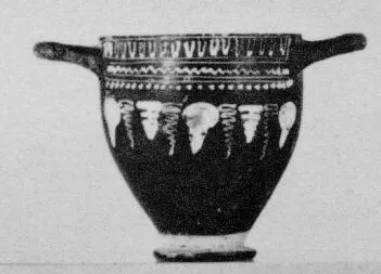 SKYPHOS (SOUTH ITALIAN, GNATHIAN, BLACK GLAZE)