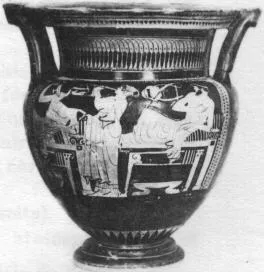 KRATER, COLUMN (ATHENIAN, RED-FIGURE)