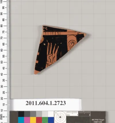 Terracotta fragment of a kylix (drinking cup)