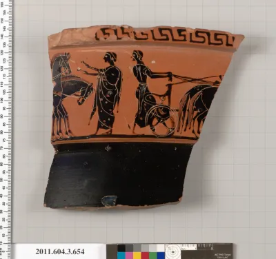 Terracotta fragment of a volute-krater (bowl for mixing wine and water)