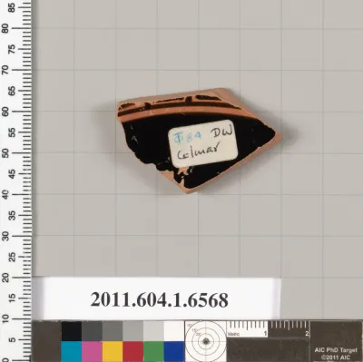 Terracotta fragment of a kylix (drinking cup)