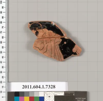 Terracotta rim fragment of a kylix (drinking cup)