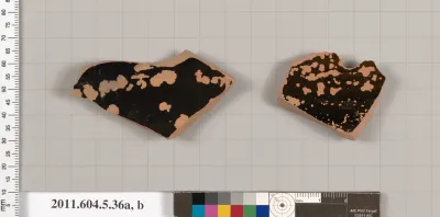 Terracotta fragments of kylikes (drinking cups)