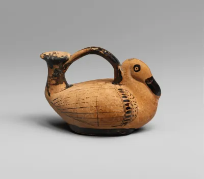 Terracotta askos in the form of a duck