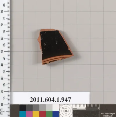 Terracotta fragment of a kylix (drinking cup)