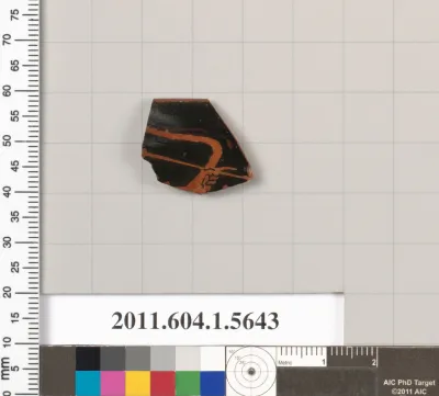 Terracotta rim fragment of a kylix (drinking cup)