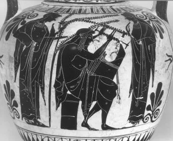 AMPHORA, NECK (ATHENIAN, BLACK-FIGURE)