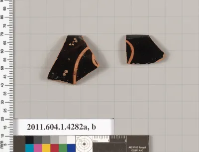 Terracotta rim fragments of kylikes (drinking cups)