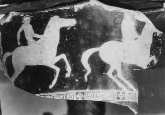 KRATER, CALYX, FRAGMENT (ATHENIAN, RED-FIGURE)