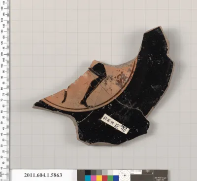 Terracotta fragment of a kylix (drinking cup)