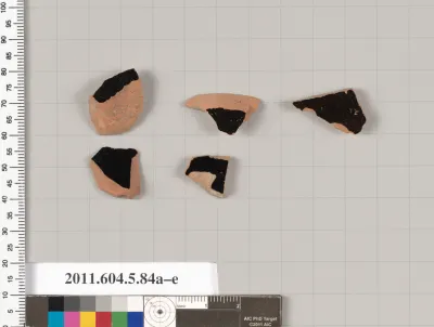 Terracotta fragments of kylikes (drinking cups)