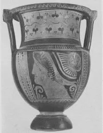 KRATER, COLUMN (SOUTH ITALIAN, APULIAN, RED-FIGURE)