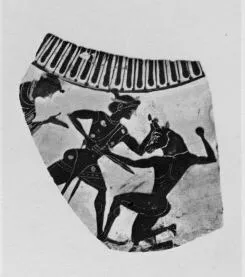HYDRIA, FRAGMENT (ATHENIAN, BLACK-FIGURE)