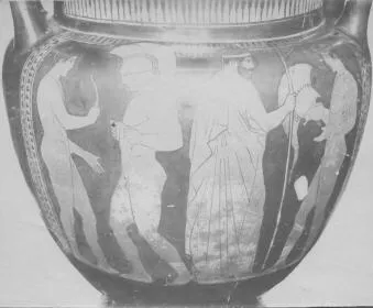 KRATER, COLUMN (ATHENIAN, RED-FIGURE)