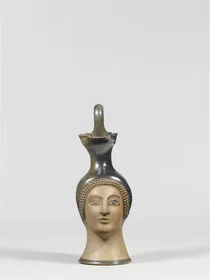 FIGURE VASE, OINOCHOE (ATHENIAN, RED-FIGURE)