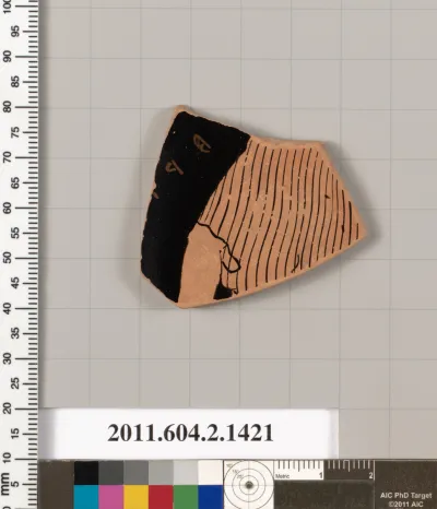 Terracotta fragment of a skyphos (deep drinking cup)?