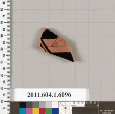 Terracotta fragment of a kylix (drinking cup)