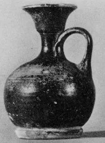 LEKYTHOS, SQUAT (ITALIOTE, BLACK GLAZE)