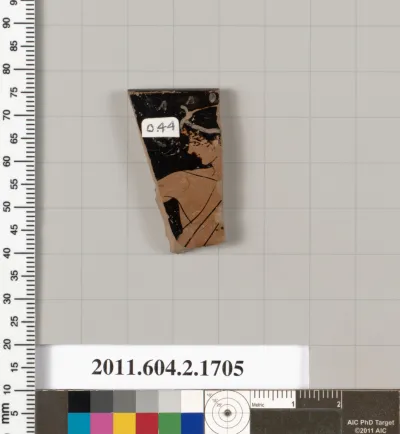 Terracotta rim fragment of a skyphos (deep drinking cup)