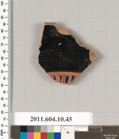 Terracotta fragment of a kylix (drinking cup)