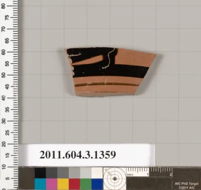 Terracotta fragment of a skyphos (deep drinking cup)