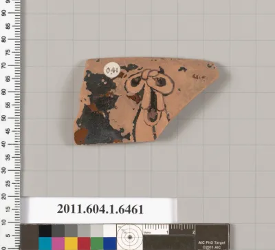 Terracotta rim fragment of a kylix (drinking cup)
