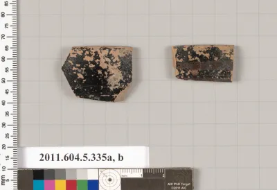 Terracotta rim fragments of kylikes (drinking cups)