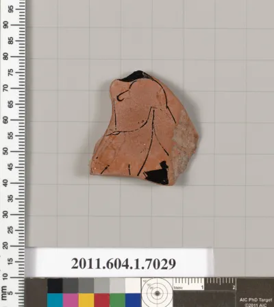 Terracotta fragment of a kylix (drinking cup)