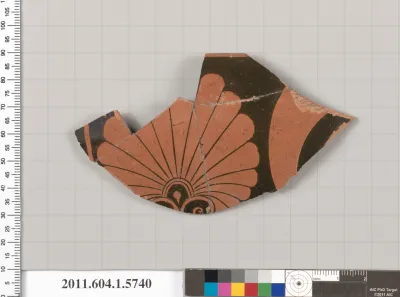 Terracotta rim fragment of a kylix: eye-cup  (drinking cup)