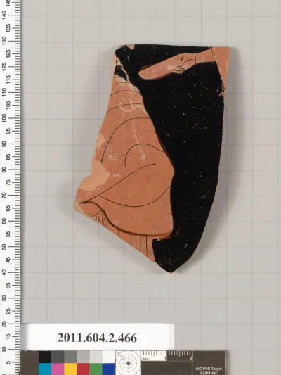 Terracotta fragment of a column-krater (bowl for mixing wine and water)