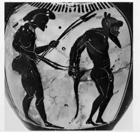 AMPHORA, NECK (ATHENIAN, BLACK-FIGURE)