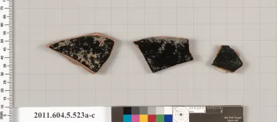 Terracotta fragments of kylikes (drinking cups)