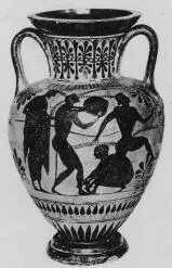 AMPHORA, NECK (ATHENIAN, BLACK-FIGURE)