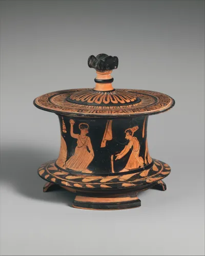 Terracotta pyxis (box)