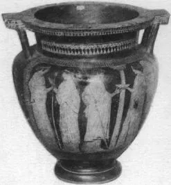KRATER, COLUMN (ATHENIAN, RED-FIGURE)