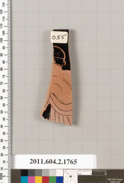 Terracotta rim fragment of a skyphos (deep drinking cup)