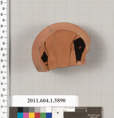 Terracotta fragment of a kylix (drinking cup)