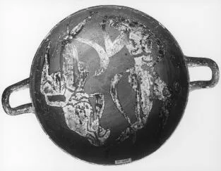 CUP, STEMLESS (ATHENIAN, BLACK-FIGURE)