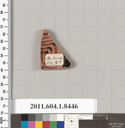 Terracotta fragment of a kylix (drinking cup)