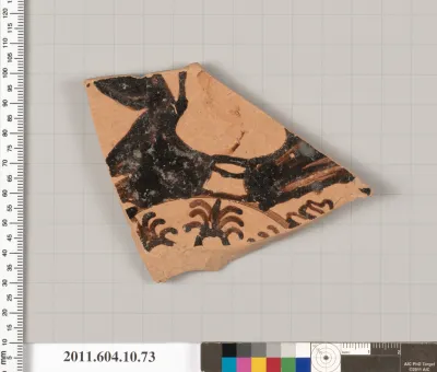 Terracotta fragment of a kylix (drinking cup)