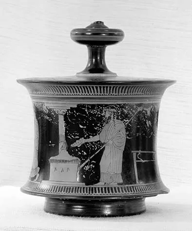 Attisch-rotfigurige Pyxis