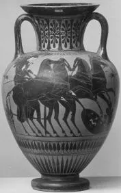 AMPHORA, NECK (ATHENIAN, BLACK-FIGURE)