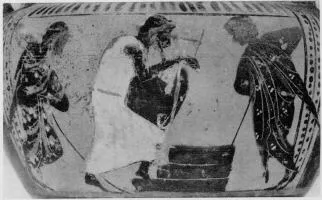 KRATER, COLUMN (ATHENIAN, BLACK-FIGURE)