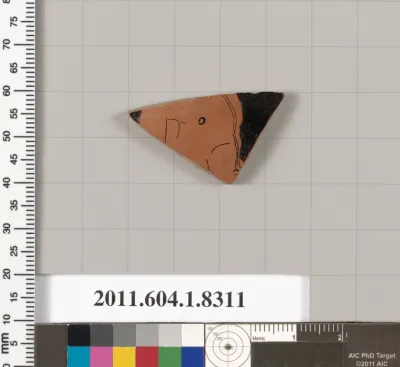 Terracotta fragment of a kylix (drinking cup)