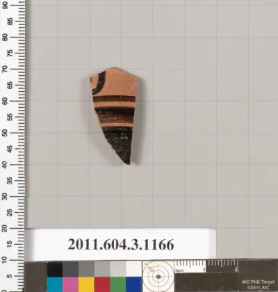 Terracotta fragment of a mastoid (drinking cup with narrow base) or a kyathos (cup-shaped ladle)