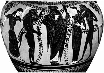 AMPHORA, NECK (ATHENIAN, BLACK-FIGURE)