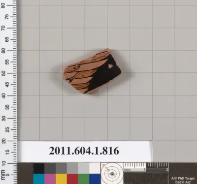 Terracotta fragment of a kylix (drinking cup)